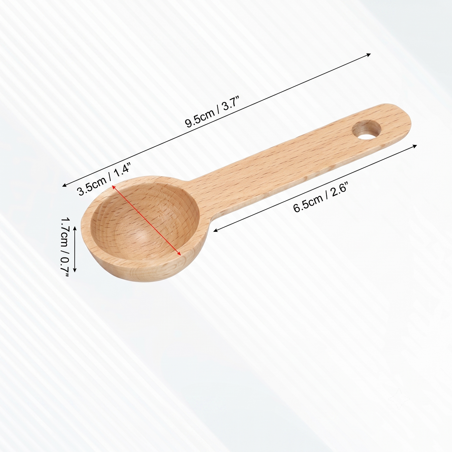 Glass Storage Jar with Wooden Scoop - 600 mL